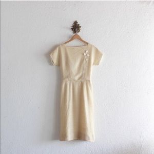 1960s Vintage Crochet Tiki Dress